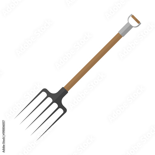 Fotografía pitchfork garden tool vector illustration