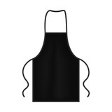 Fototapeta Sawanna - Black kitchen protective apron mocap