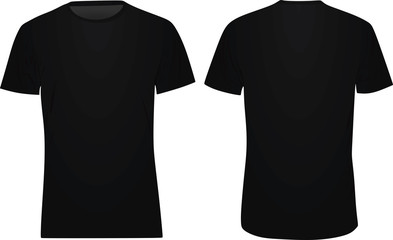 Black t shirt. vector illustration