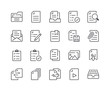 Minimal Set of Document and File Line Icons