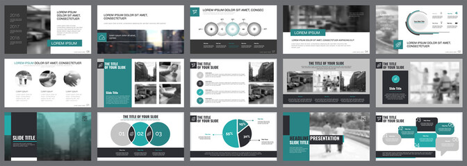 Wall Mural - fifteen accounting slide templates set