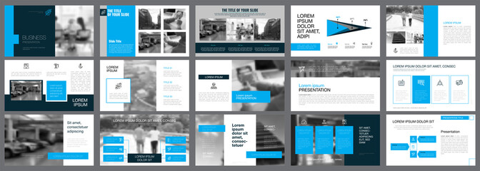 Wall Mural - fifteen economics slide templates set