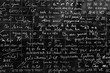 The wall of love. Wall in Paris with 'I love you' written in all the major international languages. Black and white. Monochrome.