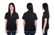 © geargodz - woman in polo shirt isolated on a white background