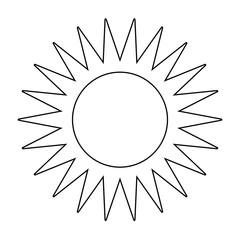 Sticker - Sun cartoon isolated vector illustration graphic design