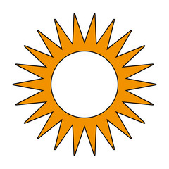 Sticker - Sun cartoon isolated vector illustration graphic design