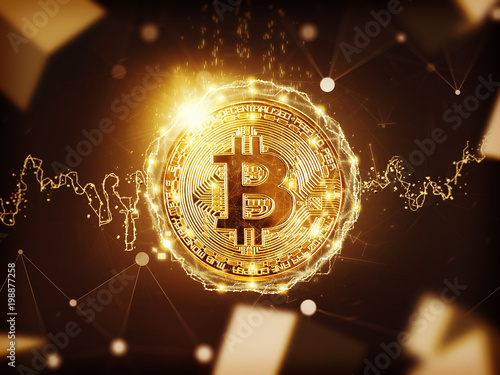 Bitcoin Gold Money Futuristic Network Business Concept Media - 