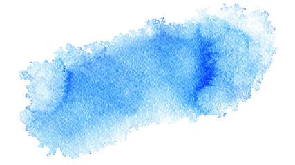Poster - Hand painted watercolor abstract soft light blue  web banner background on textured paper