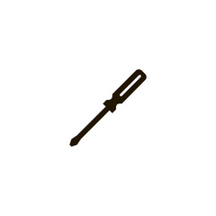 Poster - screwdriver icon. sign design