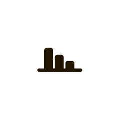 Sticker - graph icon. sign design