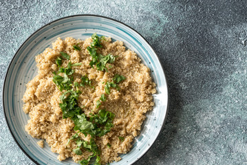 Canvas Print - Portion of cooked quinoa