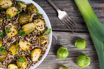 Poster - Quinoa salad with Brussels sprouts