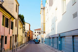 Fototapeta Uliczki - Colorful narrow street in Italy.