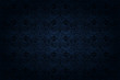 vintage Gothic background in dark blue and black with a classic Baroque pattern, Rococo