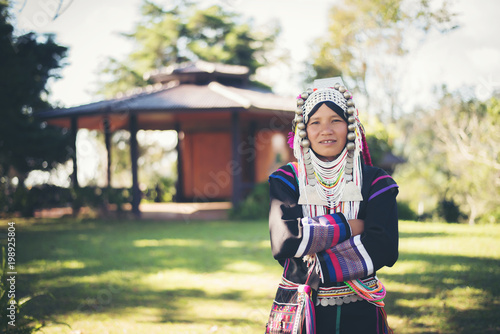 Fotografie, Obraz woman Hill tribe hmong hilltribe in beautiful costume dress