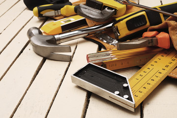 Canvas Print - Tool belt and tools