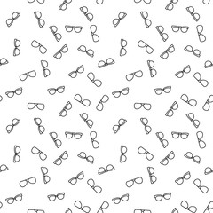 Wall Mural - Vector simple glasses seamless pattern