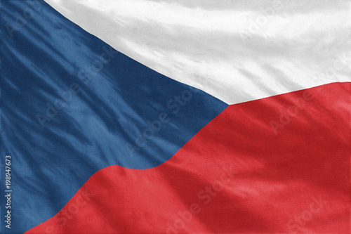 Flag of Czech Republic full frame close-up Poster