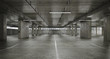 3d empty underground parking space