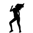 © zolotons - vector, isolated silhouette girl dancing dance