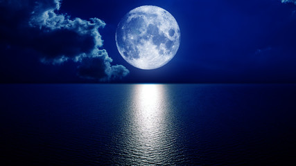 night sky with moon in the clouds 