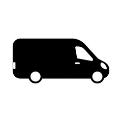 delivery bus icon for delivery service. flat icon