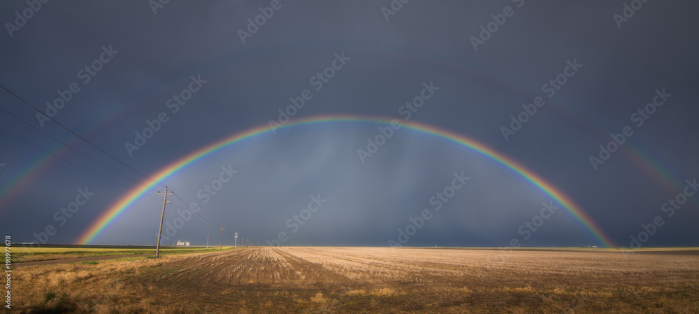 Kansas double rainbow 2015 - obrazy, fototapety, plakaty 