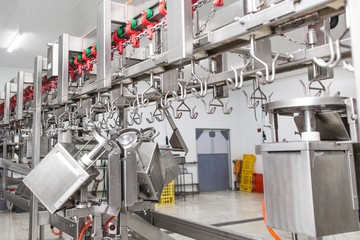 Wall Mural - Production equipment for chicken meat processing