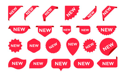 stickers for new arrival shop product tags, labels or sale posters and banners vector sticker icons 