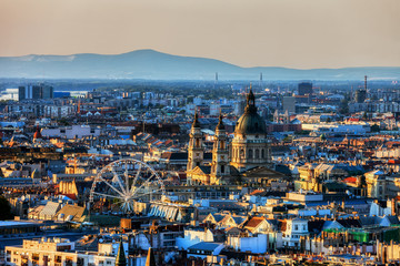 Poster - View Over Budapest City At Sunset