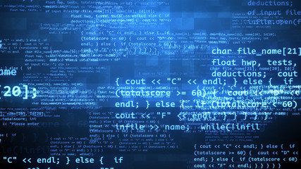 coding program with encryption symbols