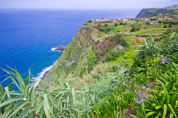 Canvas Print - Coast of Madeira island near Sao Jorge, Portugal