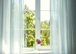 © Rock and Wasp - Window with curtains and flowers
