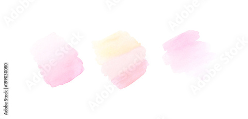 Hand Draw Light Pink Watercolor Splash Backdrop Set Ombre