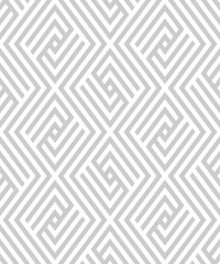 Wall Mural - Vector seamless texture. Modern geometric background. Monochrome repeating pattern with rhombuses.