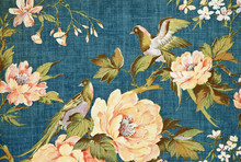 Pattern Of An Ornate Floral Tapestry