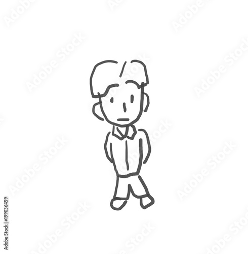 あんまり笑わない体育の鈴木先生 僕の街のみんな 子供の落書き風 ゆるいイラスト線画 ラフ 下絵 塗り絵 Kaufen Sie Diese Illustration Und Finden Sie Ahnliche Illustrationen Auf Adobe Stock Adobe Stock