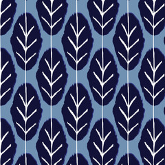  pattern leaves blue