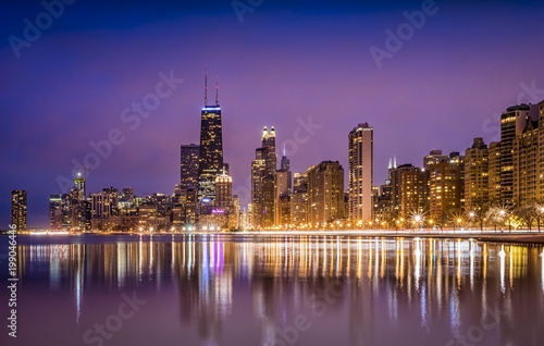 Plakat Kolorowe Chicago Refleksje