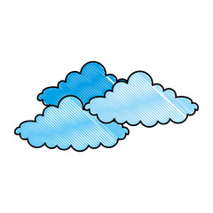 Poster - weather clouds isolated icon vector illustration design