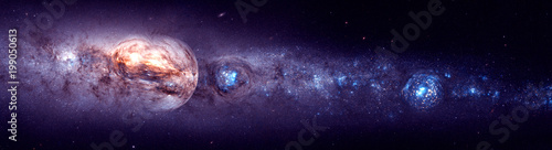 Photographie 3D Illustration with exotic deep space formations