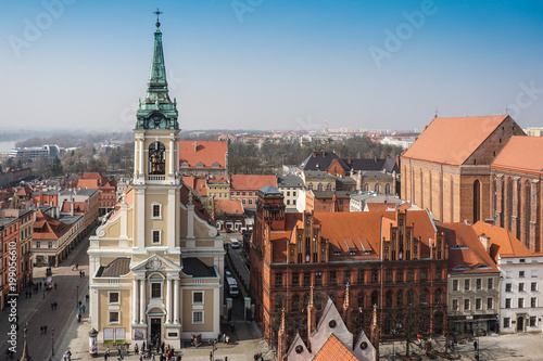 Zdjęcie XXL Panorama polskiego miasta, Toruń