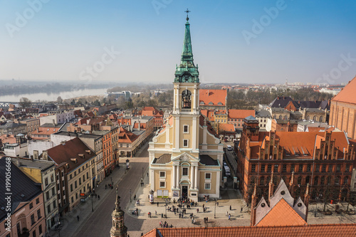 Zdjęcie XXL Panorama polskiego miasta, Toruń