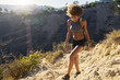 © Joshua Resnick - athletic african american woman walking runyon canyon
