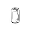 © Visual Generation - Soda pop can hand drawn outline doodle icon. Metal can of soda pop with drinking straw vector sketch illustration for print, web, mobile and infographics isolated on white background.
