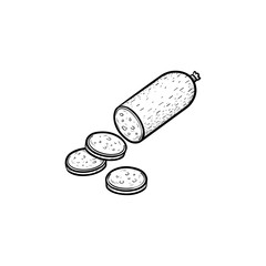 Sticker - Wurst hand drawn outline doodle icon