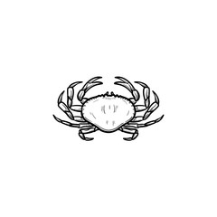 Wall Mural - Crab hand drawn outline doodle icon