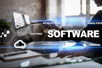 software development. data digital programs system technology concept.