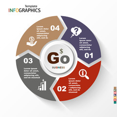 Wall Mural - Infographic, geometric graph, business concept