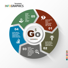 Wall Mural - Infographic, geometric graph, business concept